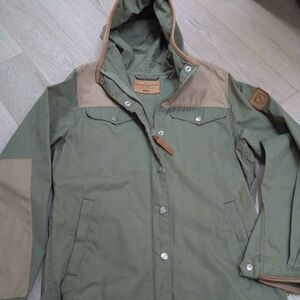 Fjallraven Olive and Beige Hooded Jacket